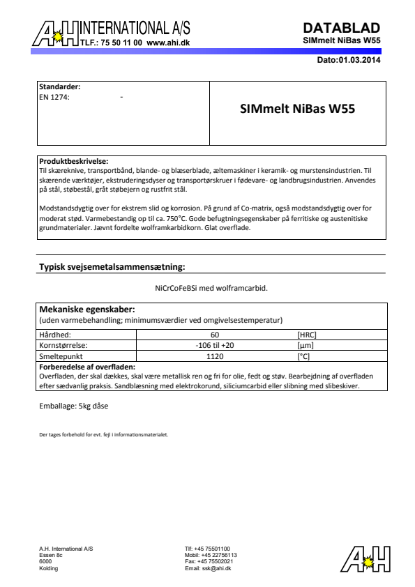 

UTP SIMmelt NiBas W55

